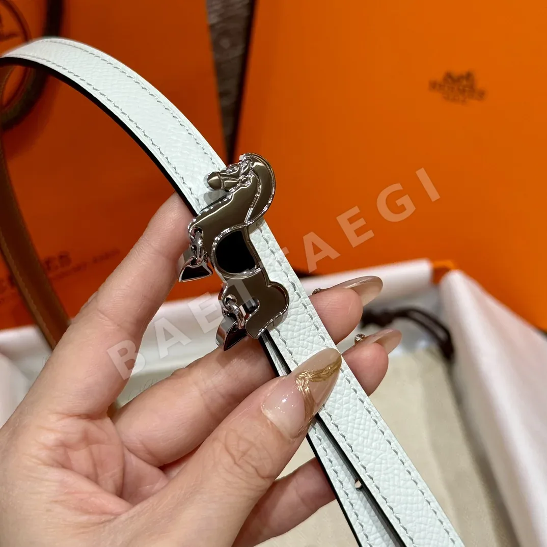 에르메스 포니 버클 가죽 양면 벨트 상세 이미지 4