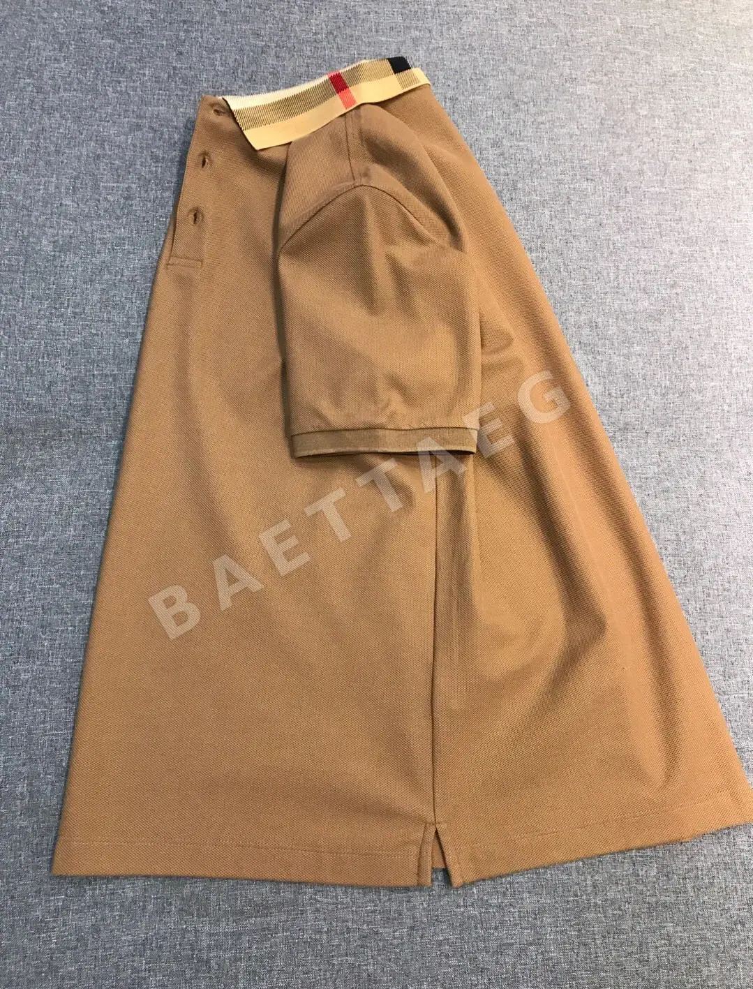 버버리 메시 피케 카라 남성 반팔 셔츠 상세 이미지 2