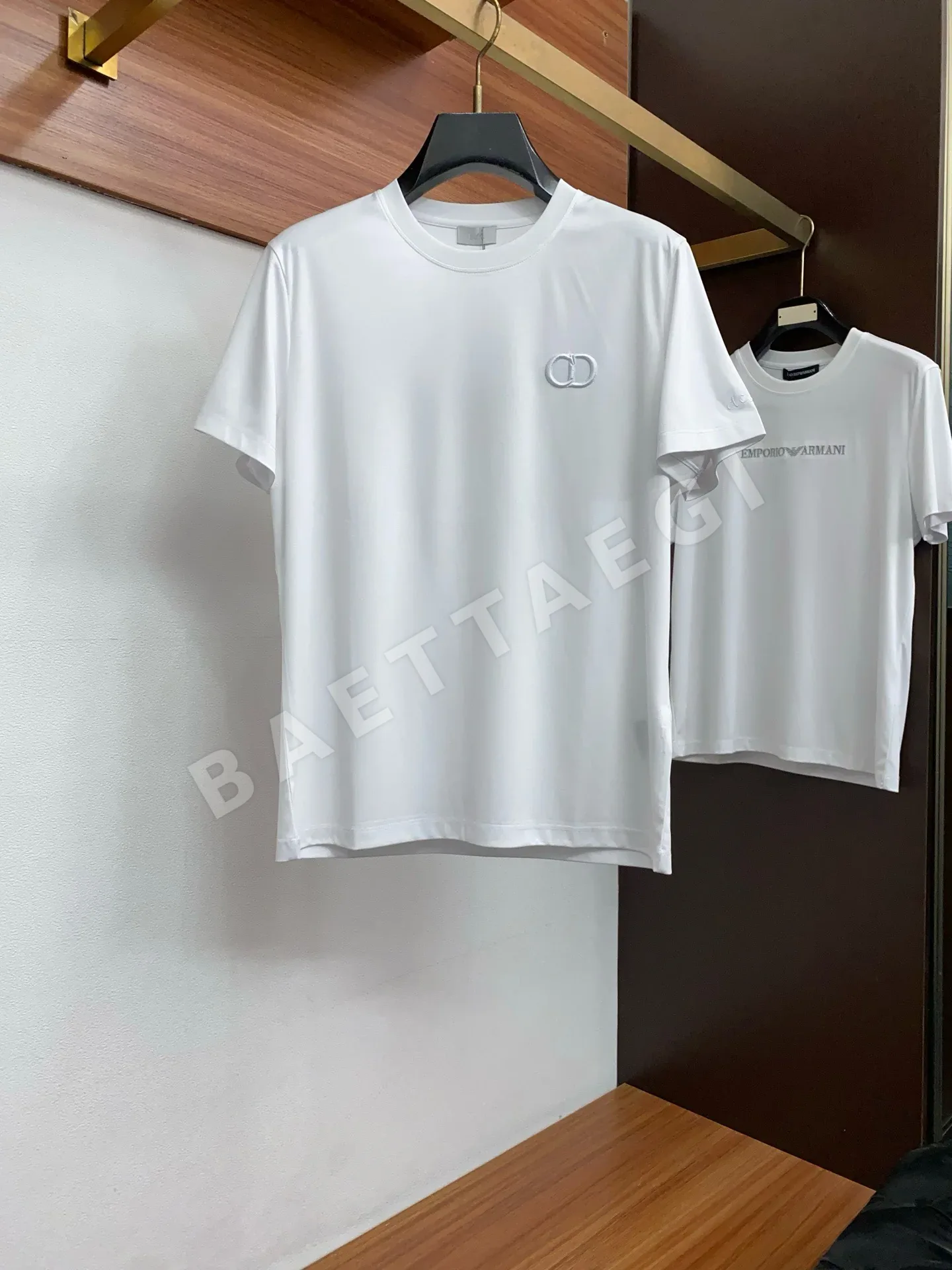 디올 마르세랭 가공 면 남성 반팔 티셔츠 상세 이미지 1