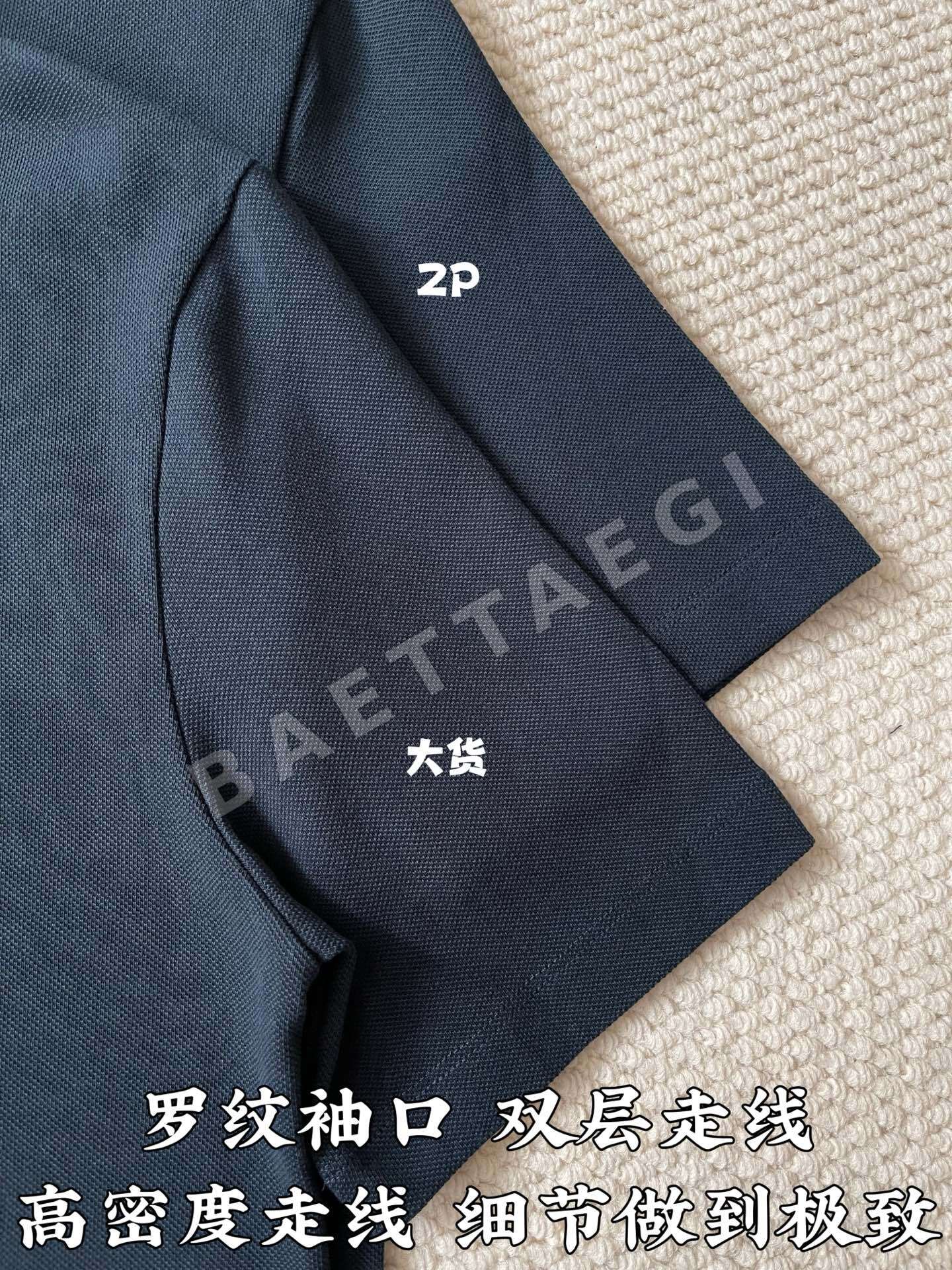 로에베 코튼 자수 로고 버튼업 폴로셔츠 상세 이미지 6