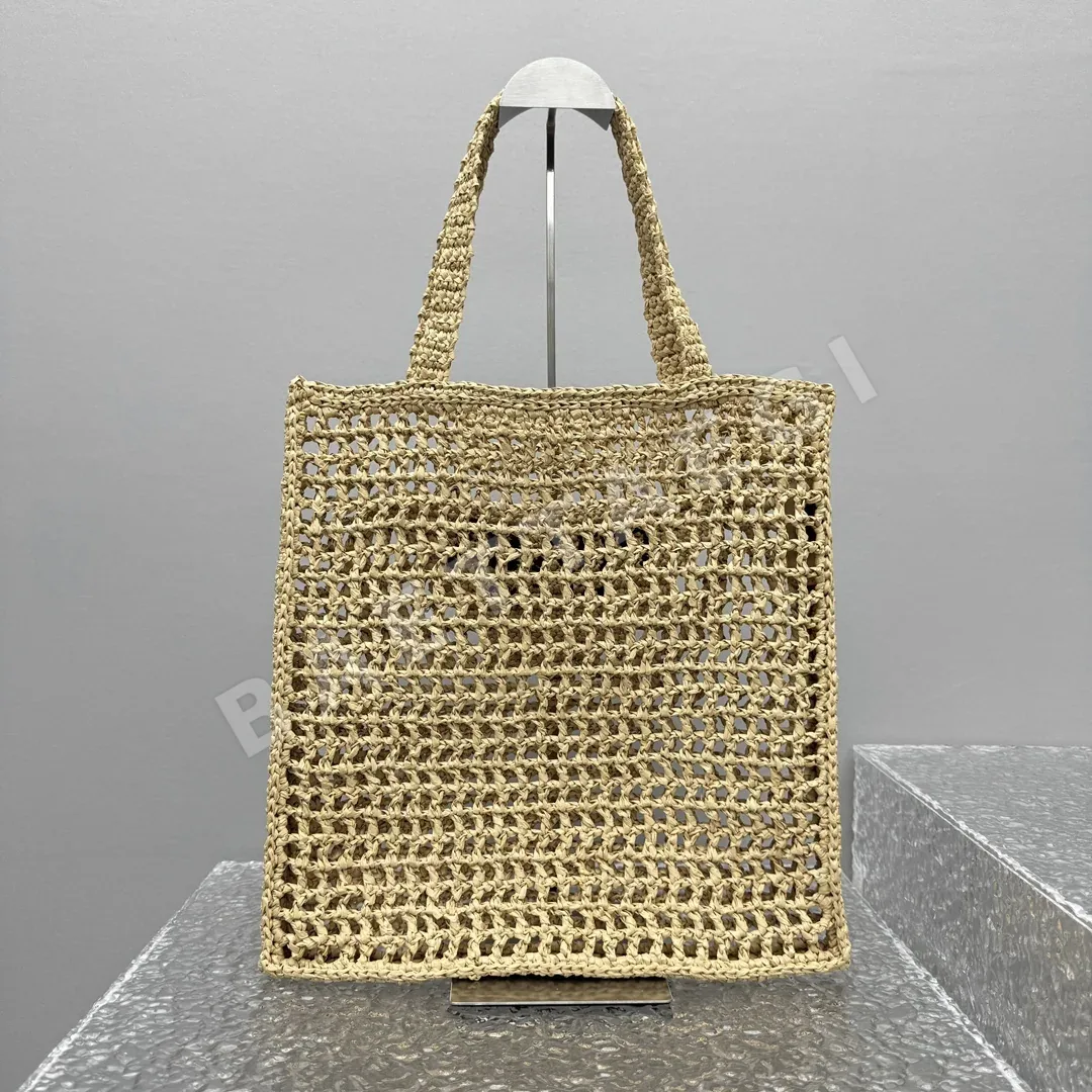 프라다 애프리콧 라피아 토트백 상세 이미지 4