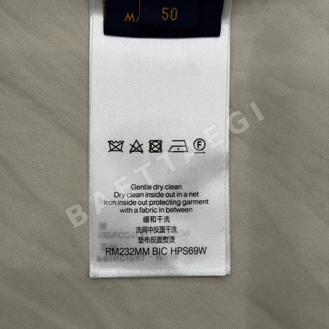 루이비통 LV 자수 코튼 긴팔 셔츠 상세 이미지 9