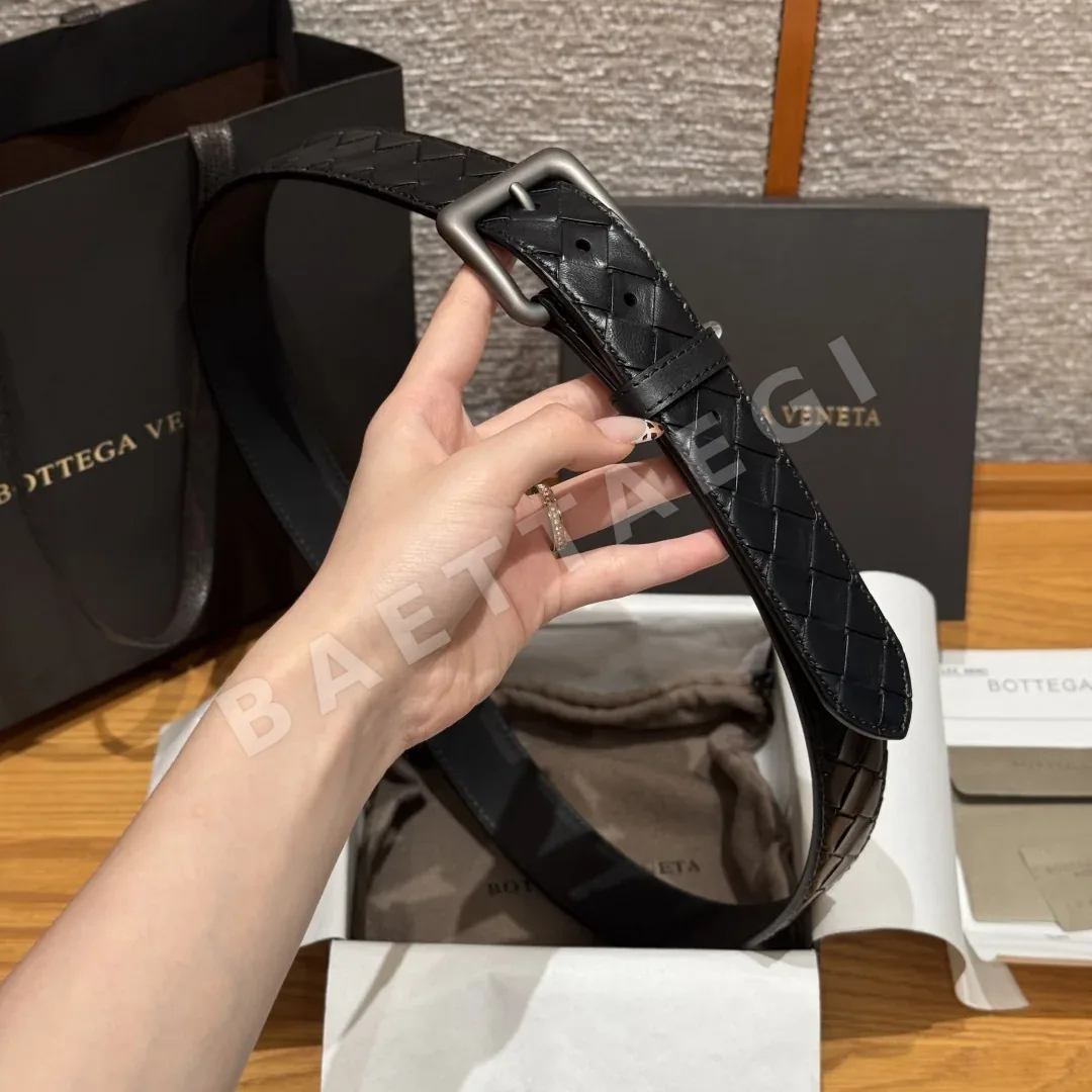 보테가베네타 인트레차토 우븐 소가죽 벨트 상세 이미지 4