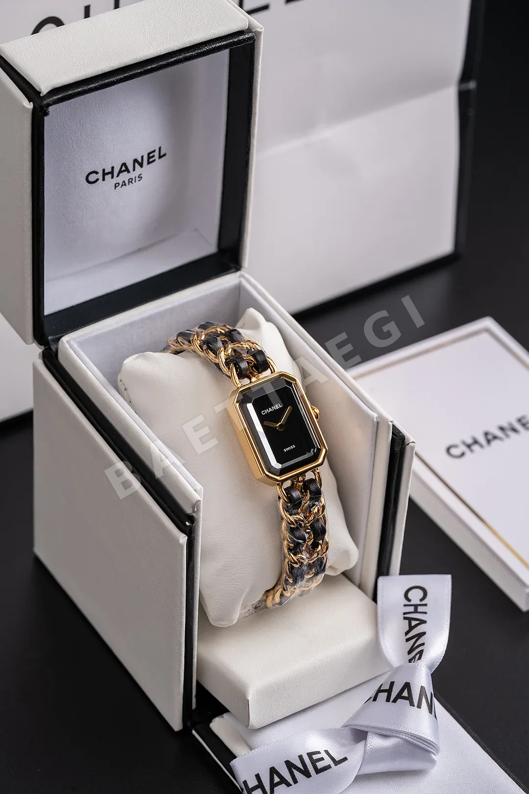 샤넬 프리미에르 락 블랙 골드 체인 BV 공장 여성 시계 레플리카 44745 Chanel 상세 이미지 5