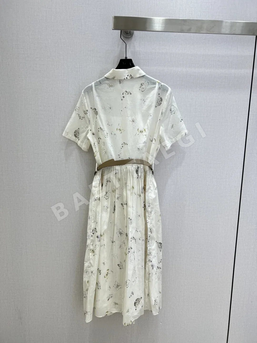 샤넬 나비 프린트 코튼 반팔 카라 원피스 6329 상세 이미지 9