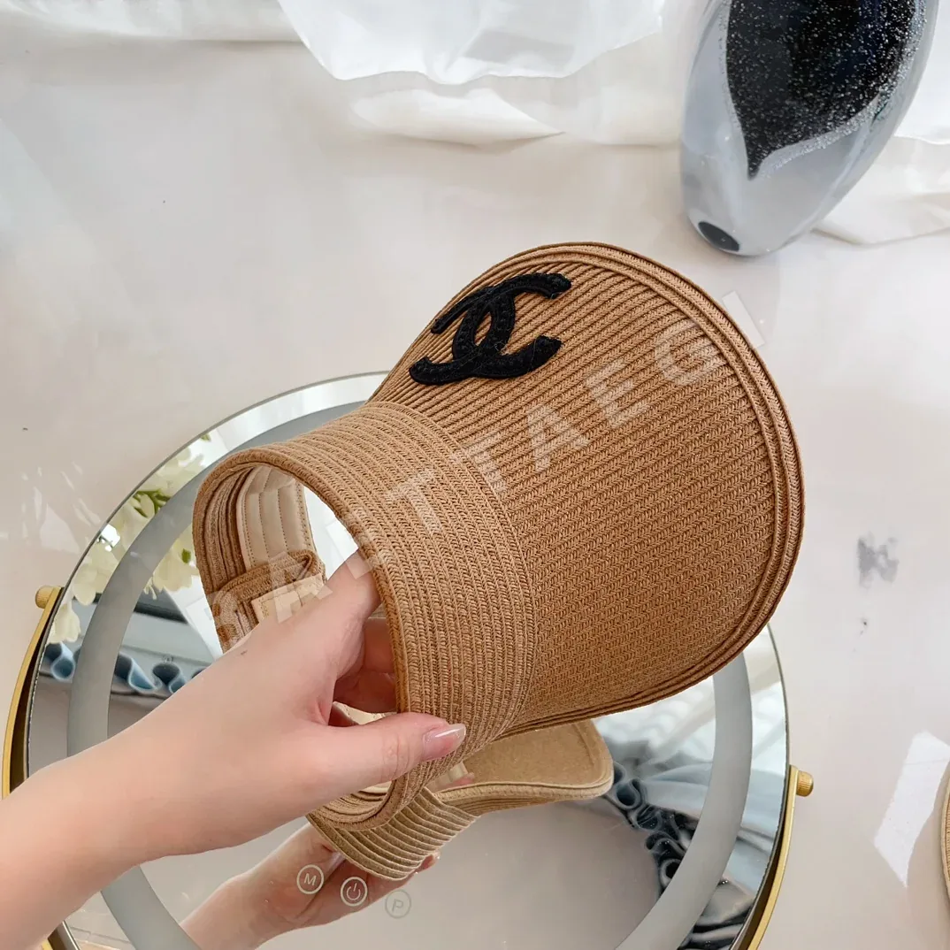 샤넬 여름용 통기 메시 밀짚 모자 상세 이미지 6