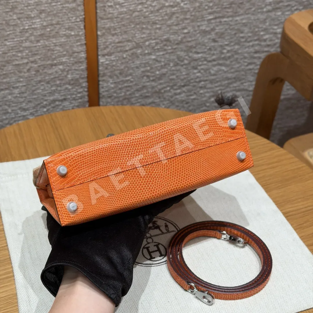 에르메스 켈리 미니 2 도마뱀 가죽 가방 상세 이미지 4