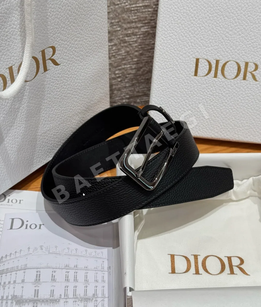디올 CD 아이콘 33mm 소가죽 벨트 상세 이미지 3