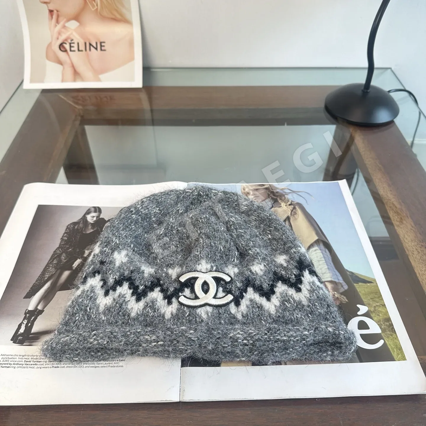 샤넬 니트 비니 모자 185653