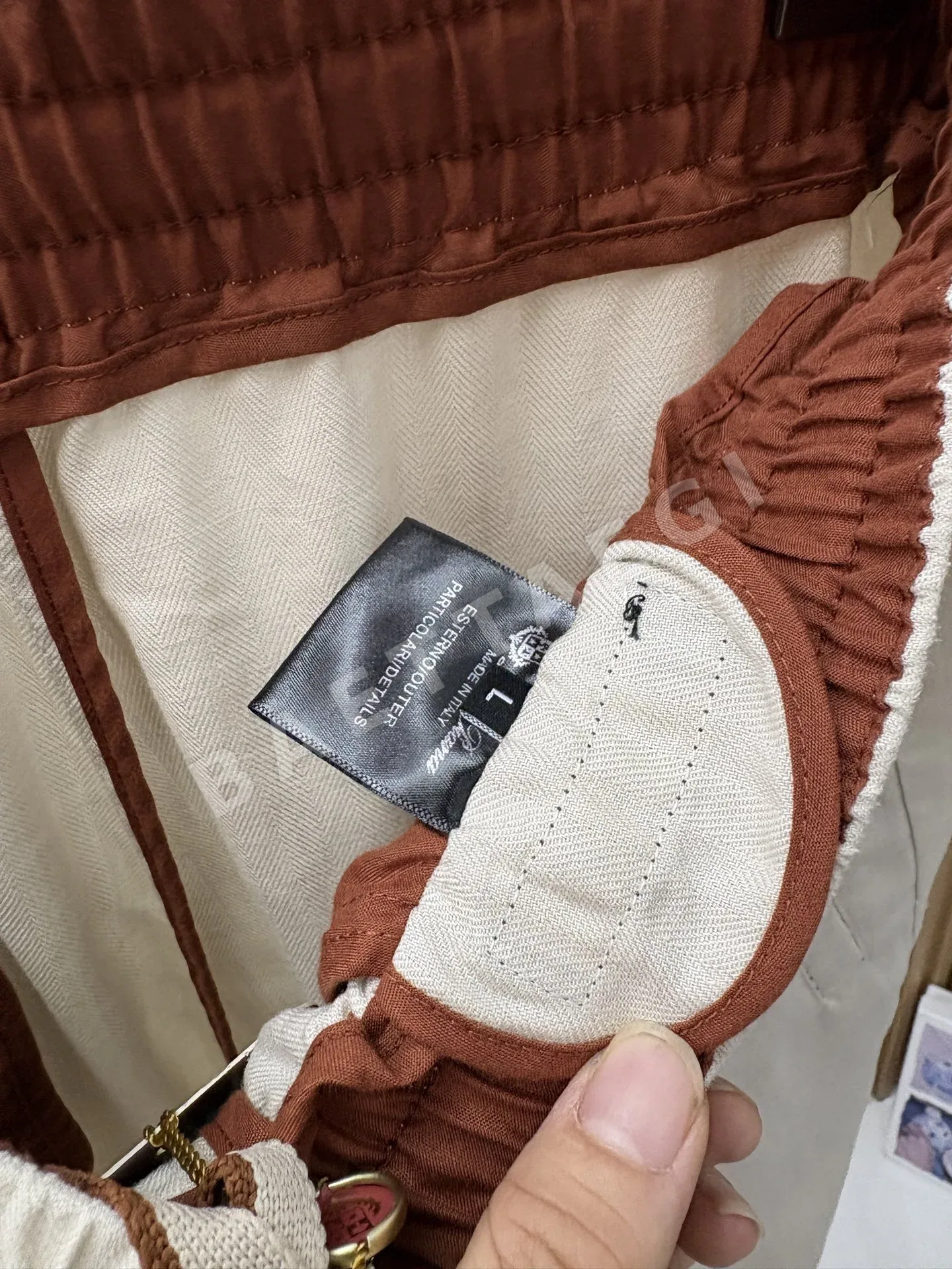 로로피아나 린넨 코튼 맞춤 남성 반바지 상세 이미지 7