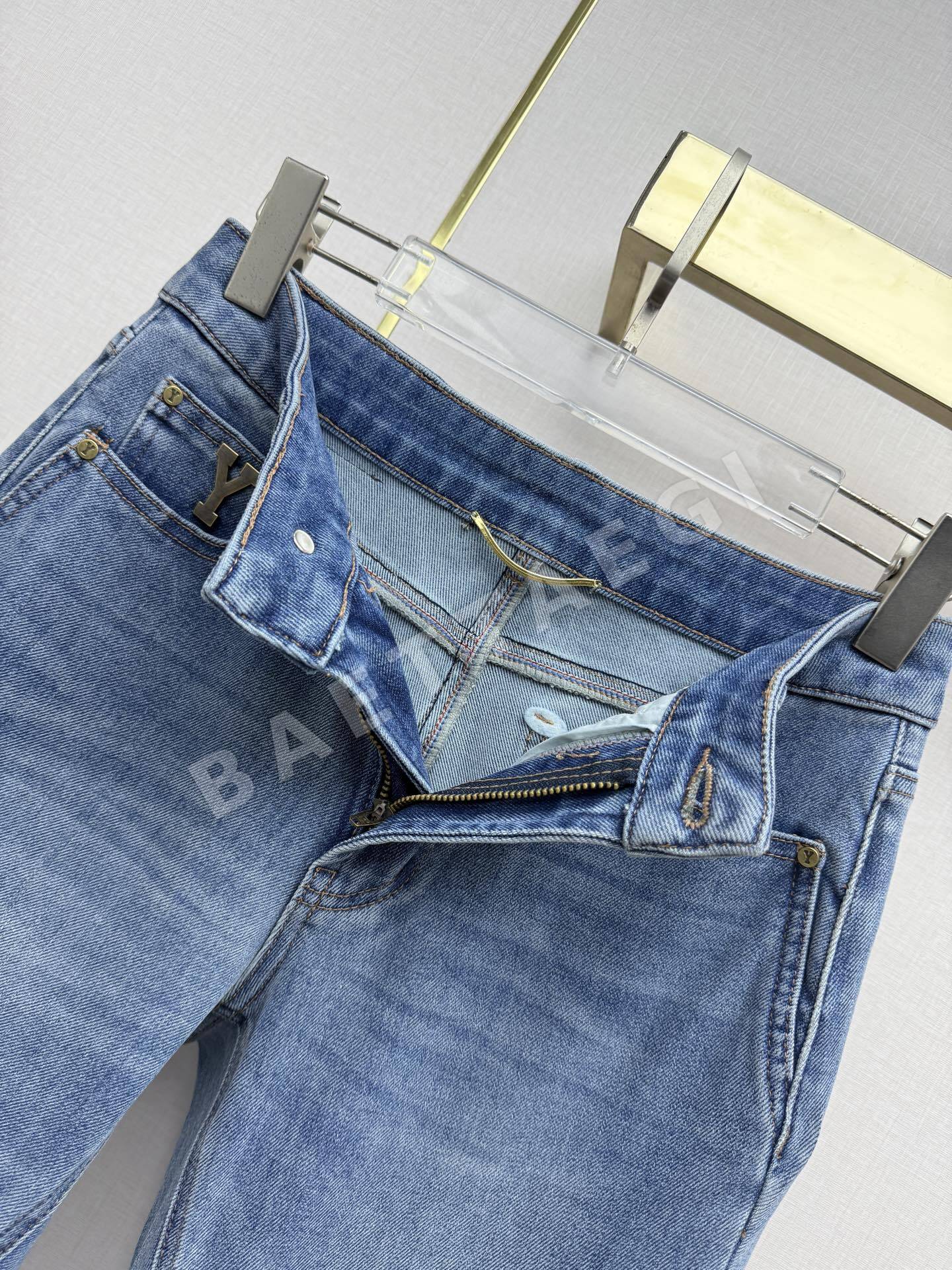 생로랑 플레어 컷 데님 바지 상세 이미지 6