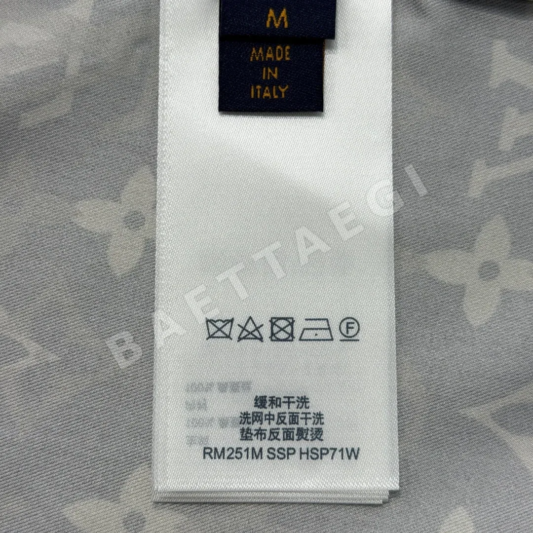 루이비통 모노그램 오버랩 실크 반팔 셔츠 상세 이미지 9