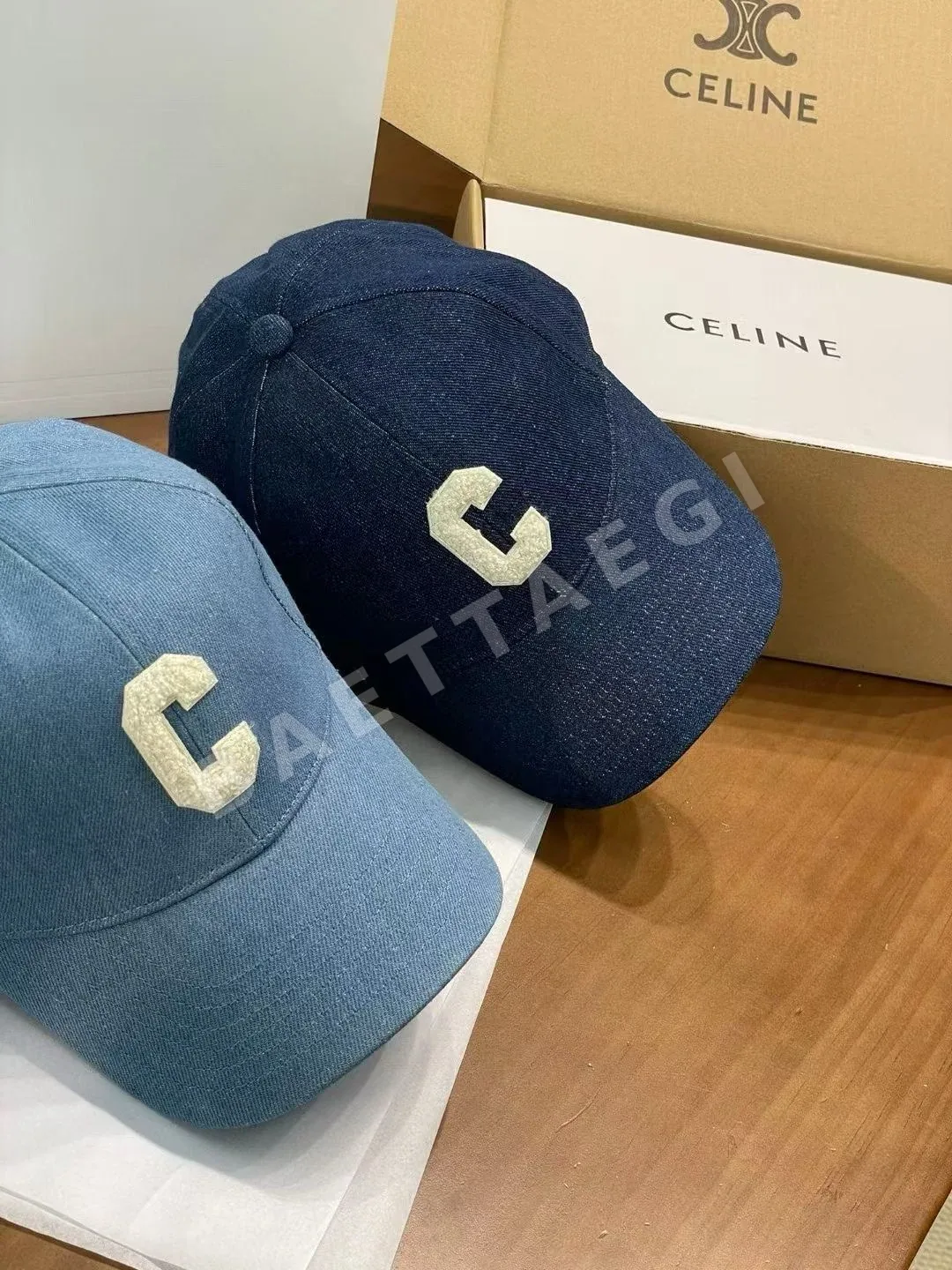 셀린느 C자형 데님 캡 상세 이미지 2
