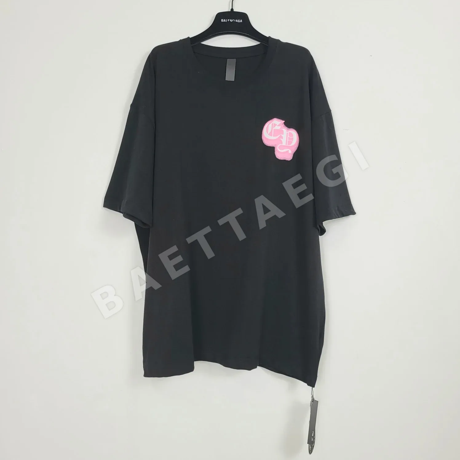 크롬하츠 여성 하트 폼 프린트 반팔 티셔츠 53649