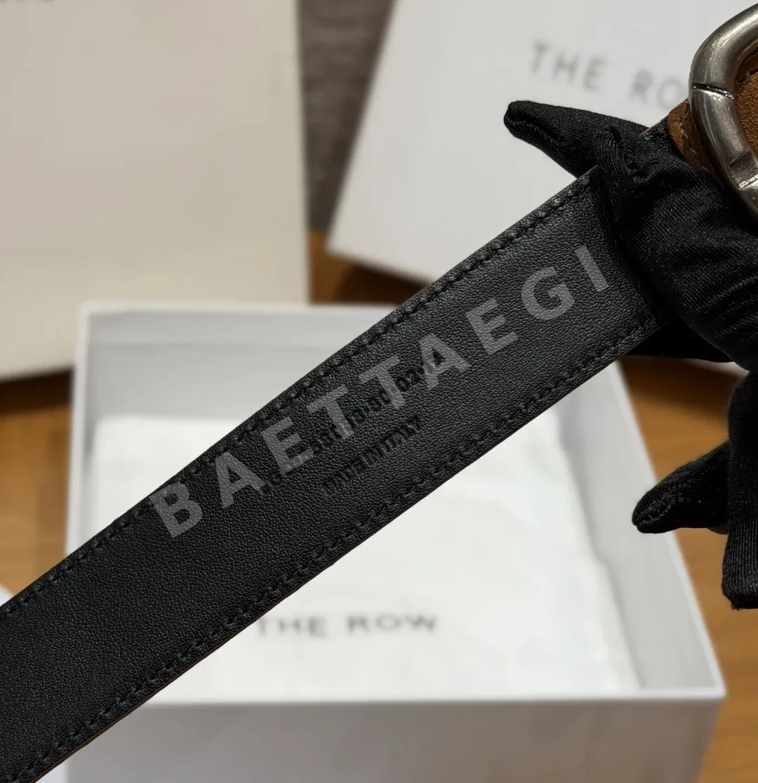 더로우 클래식 가죽 더블 링 벨트 3 cm 상세 이미지 5