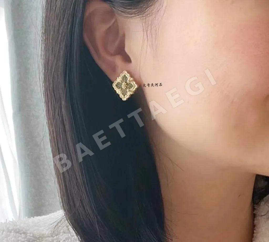 부첼라티 아마조나이트 네잎클로버 귀걸이 64281