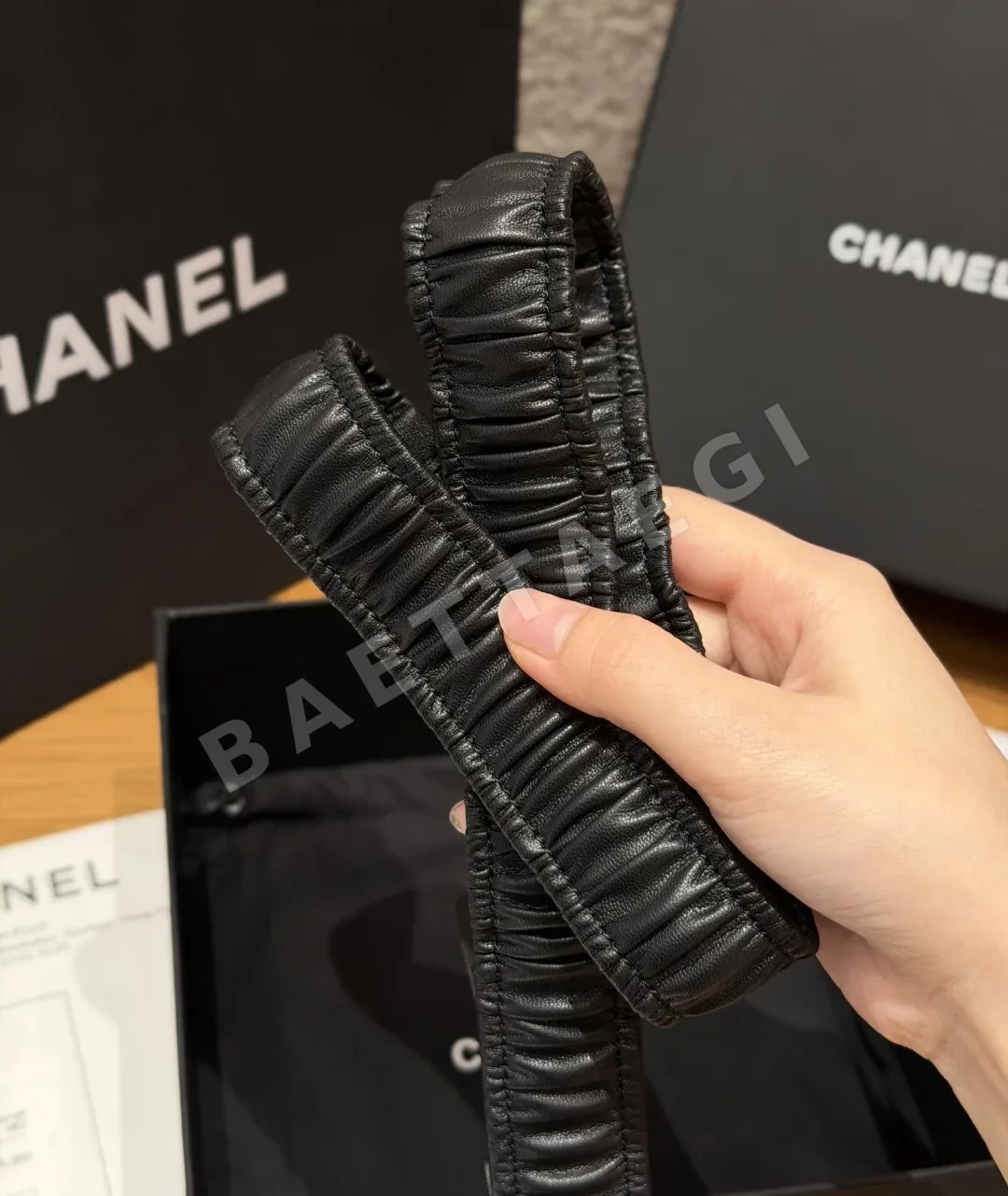 샤넬 플리츠 고무 벨트 30mm 상세 이미지 7