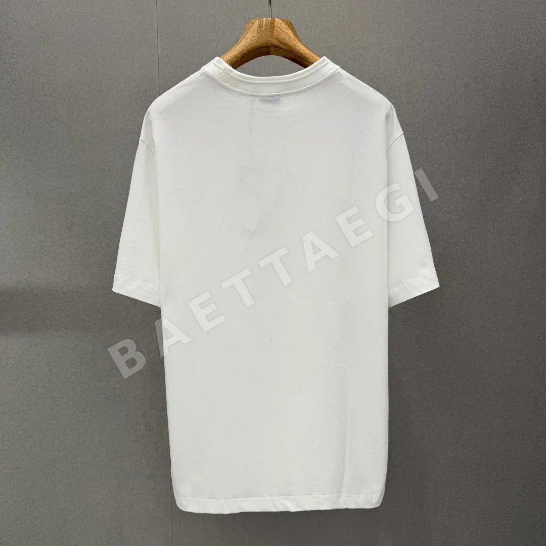 디올 자수 루즈핏 코튼 반팔 티셔츠 상세 이미지 2