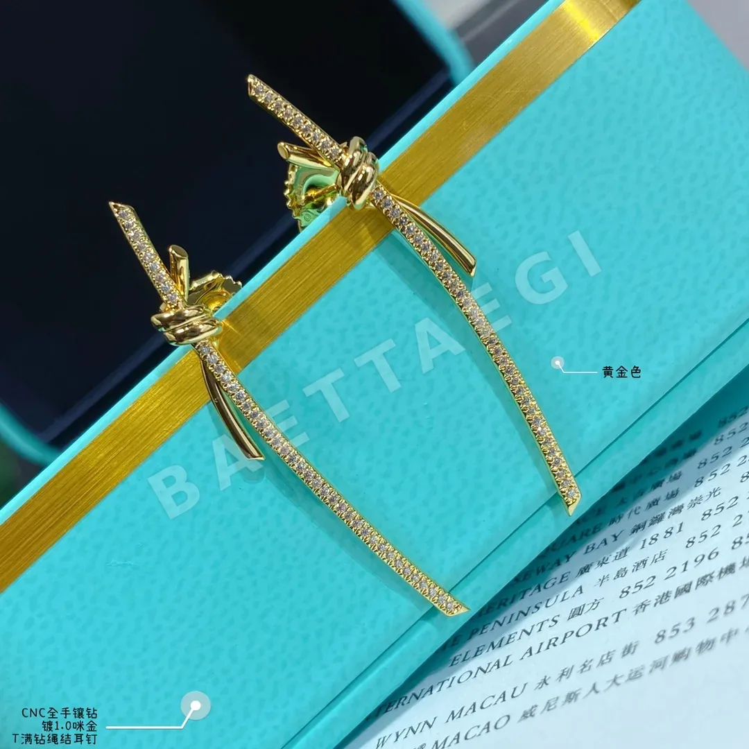 티파니 로프 노트 18K 골드 다이아몬드 귀걸이 상세 이미지 4