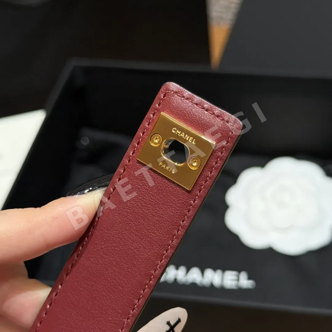샤넬 레더 25mm 더블 C 메탈 버클 벨트 상세 이미지 5