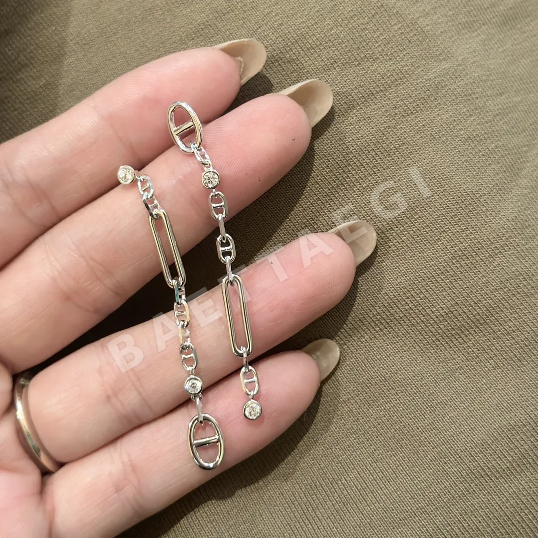 에르메스 피그노즈 비대칭 태슬 귀걸이 상세 이미지 3