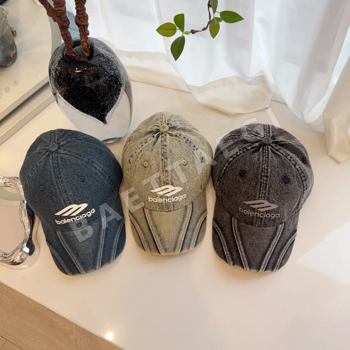 발렌시아가 데님 베이스볼 모자 상세 이미지 7