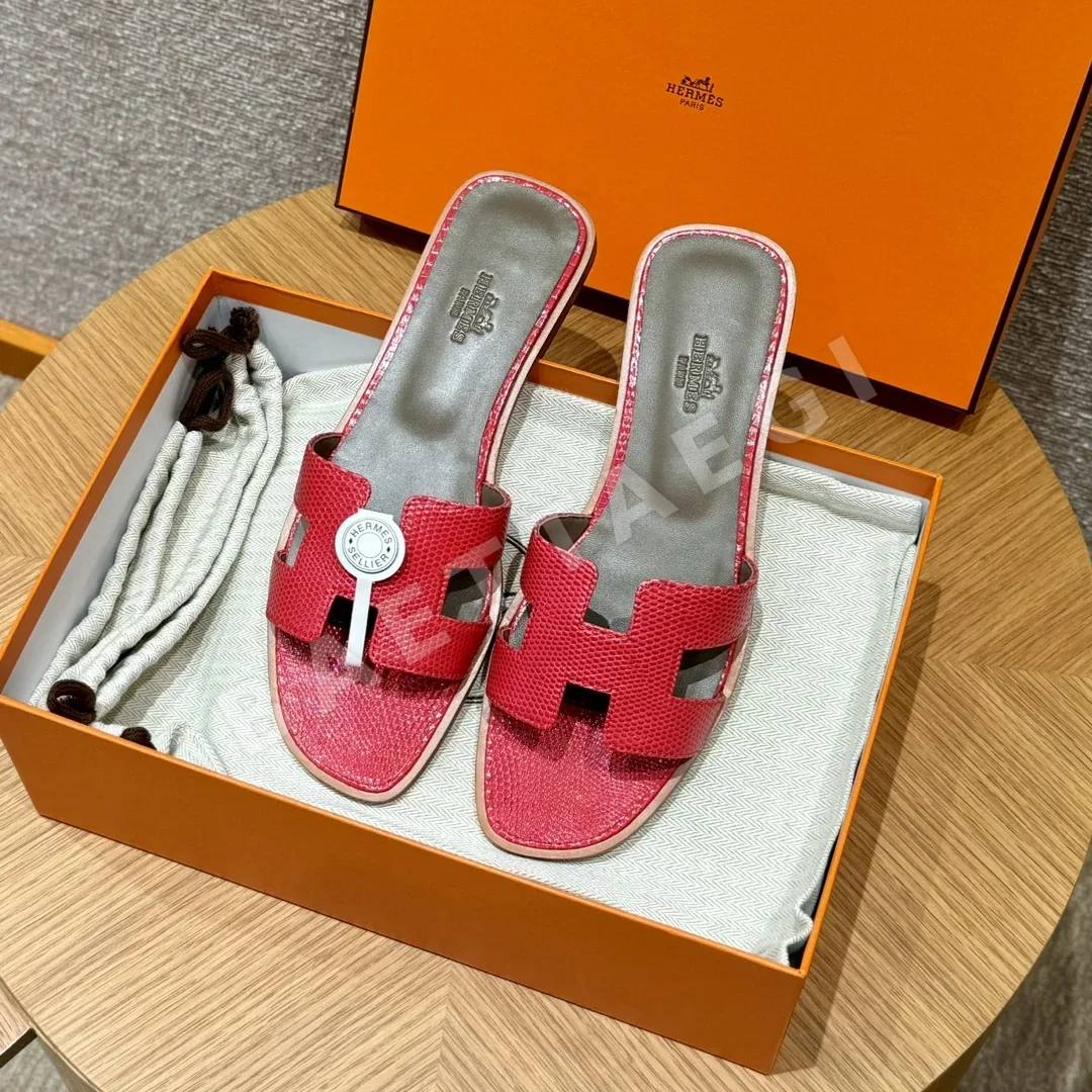 에르메스 오란 도마뱀 가죽 샌들 상세 이미지 3