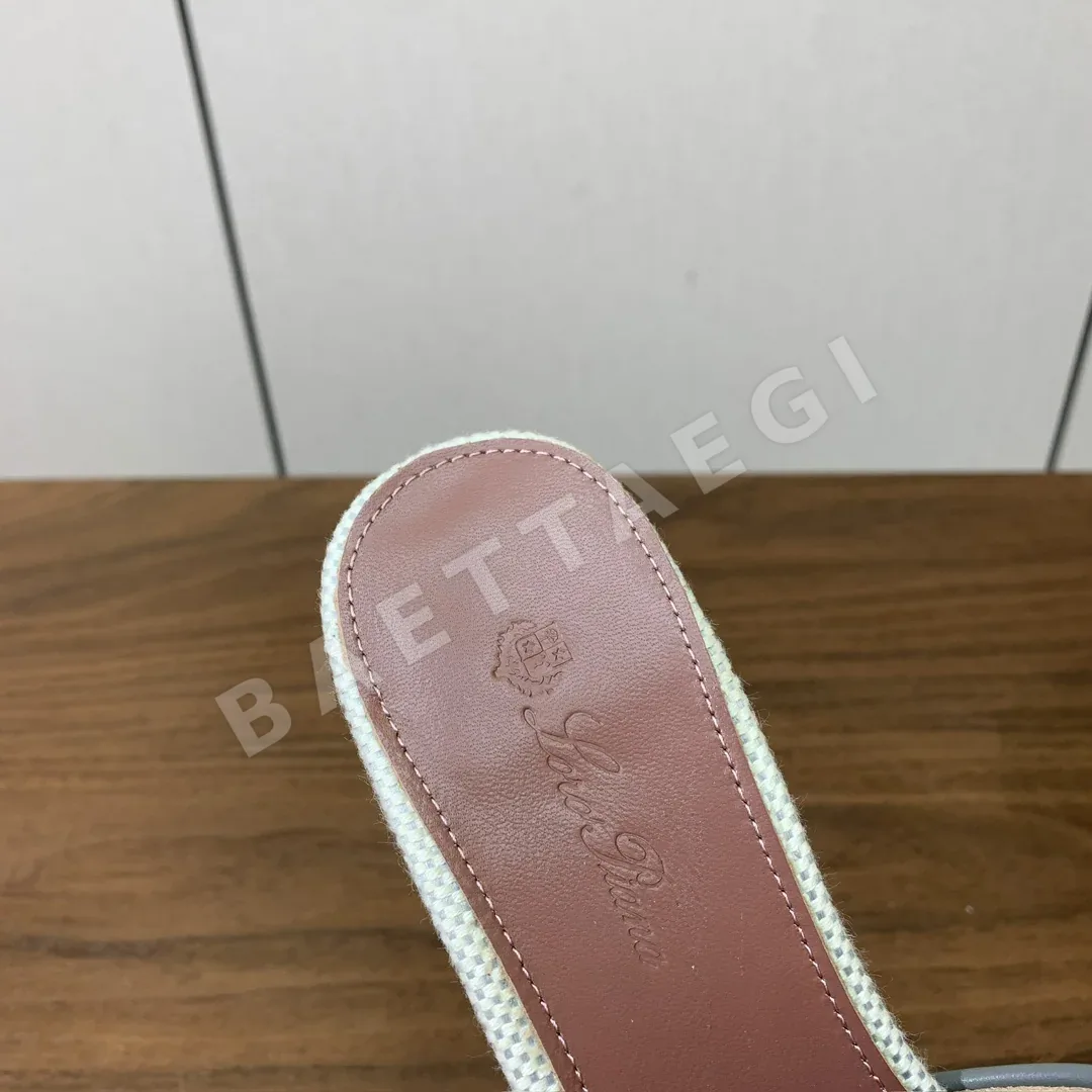 로로피아나 컬러 블록 미드힐 뮬 상세 이미지 8