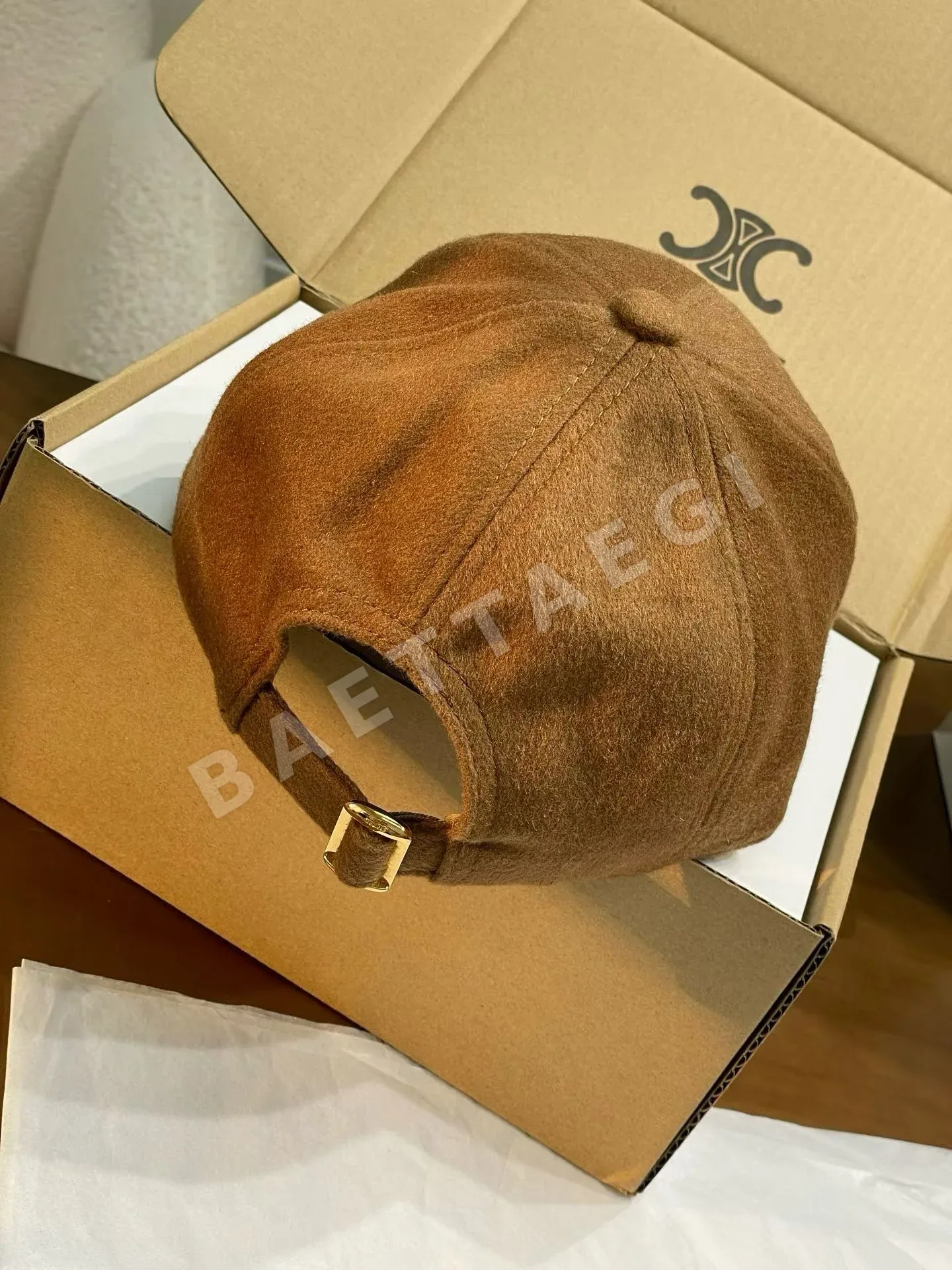 셀린느 울 캐러멜 베이스볼 캡 상세 이미지 5