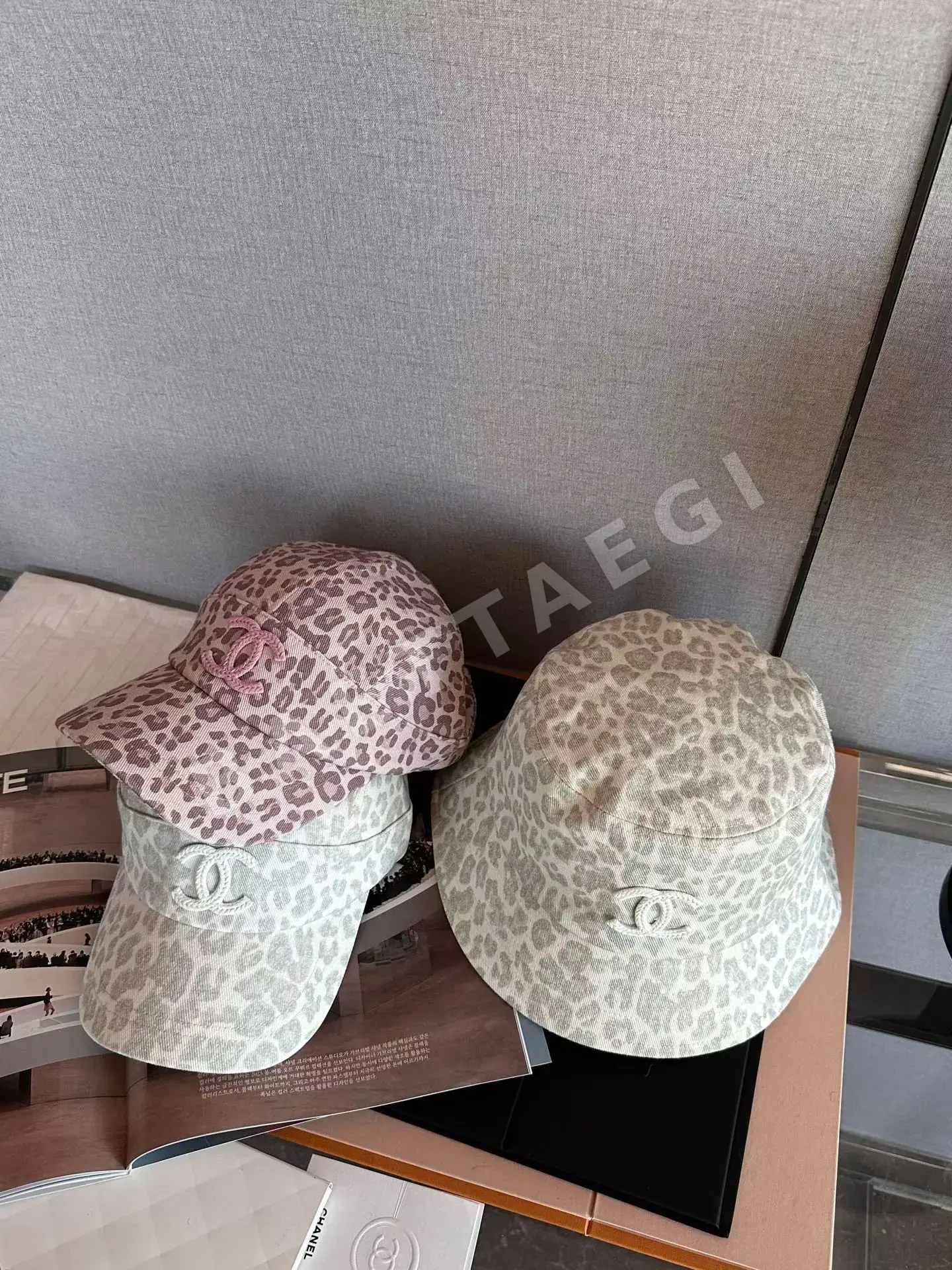 샤넬 호피 패턴 코튼 야구모자 상세 이미지 4