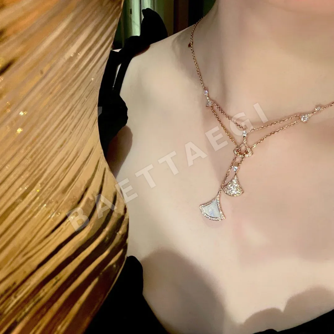 불가리 디바즈 드림 18K 로즈 골드 더블 레이어 목걸이 상세 이미지 4