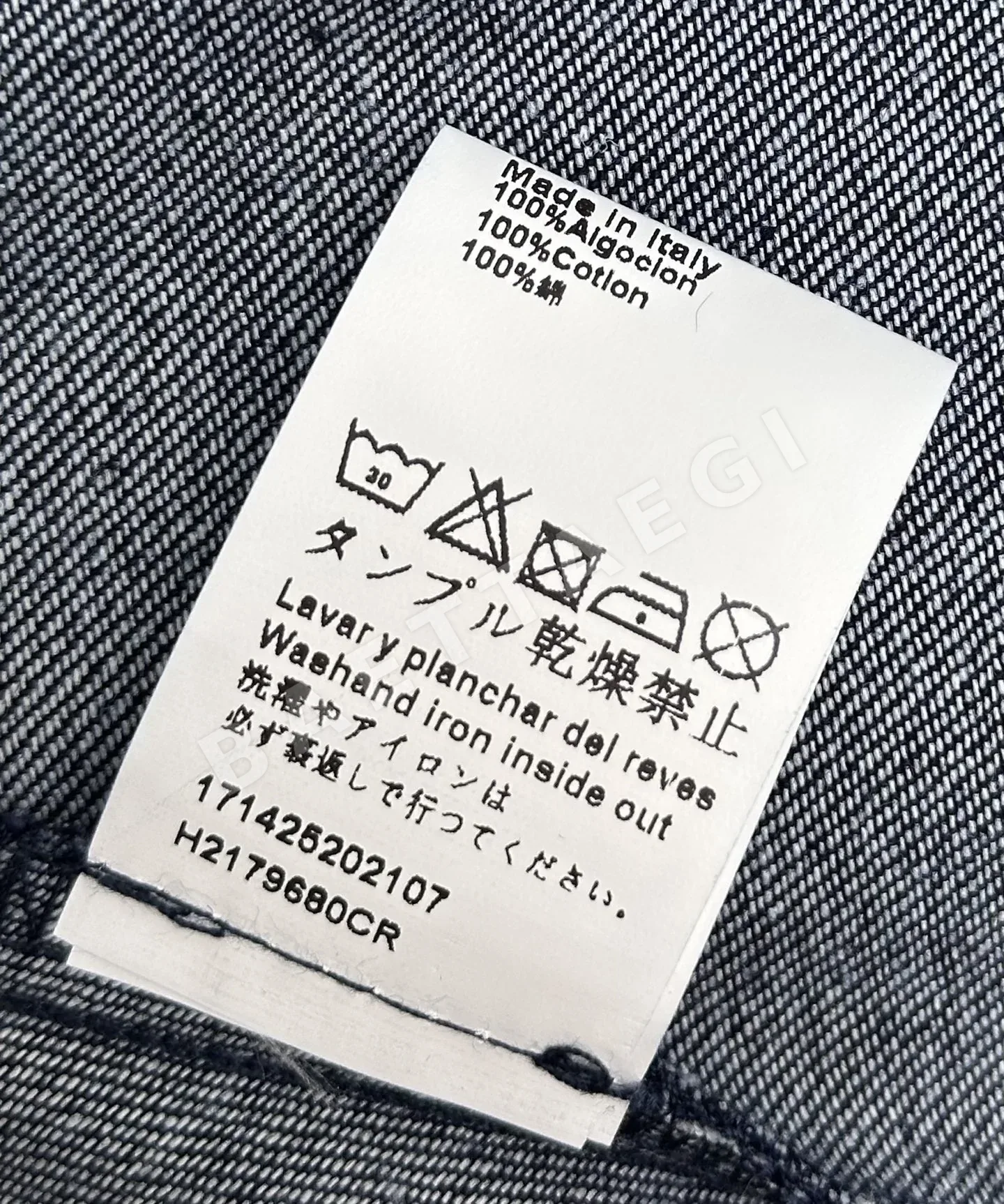 로에베 데님 자수 로고 벨트 슬림핏 미니 원피스 상세 이미지 9