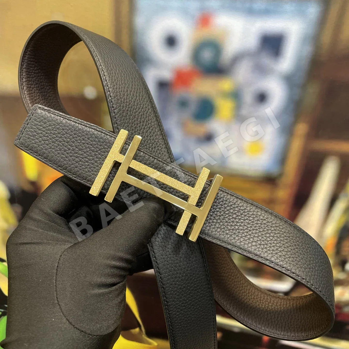 에르메스 양면 천연가죽 벨트 상세 이미지 6