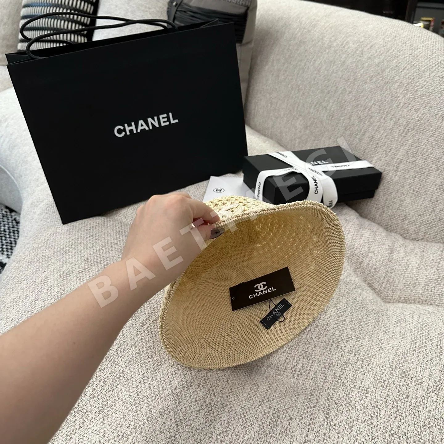 샤넬 시스루 니트 피셔맨 햇 모자 상세 이미지 8