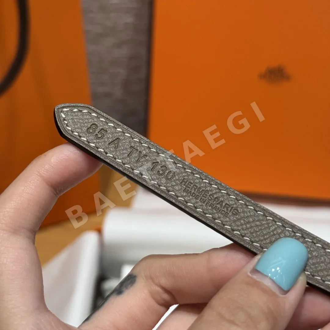 에르메스 JD350-H 가죽 벨트 1.3 cm 상세 이미지 6