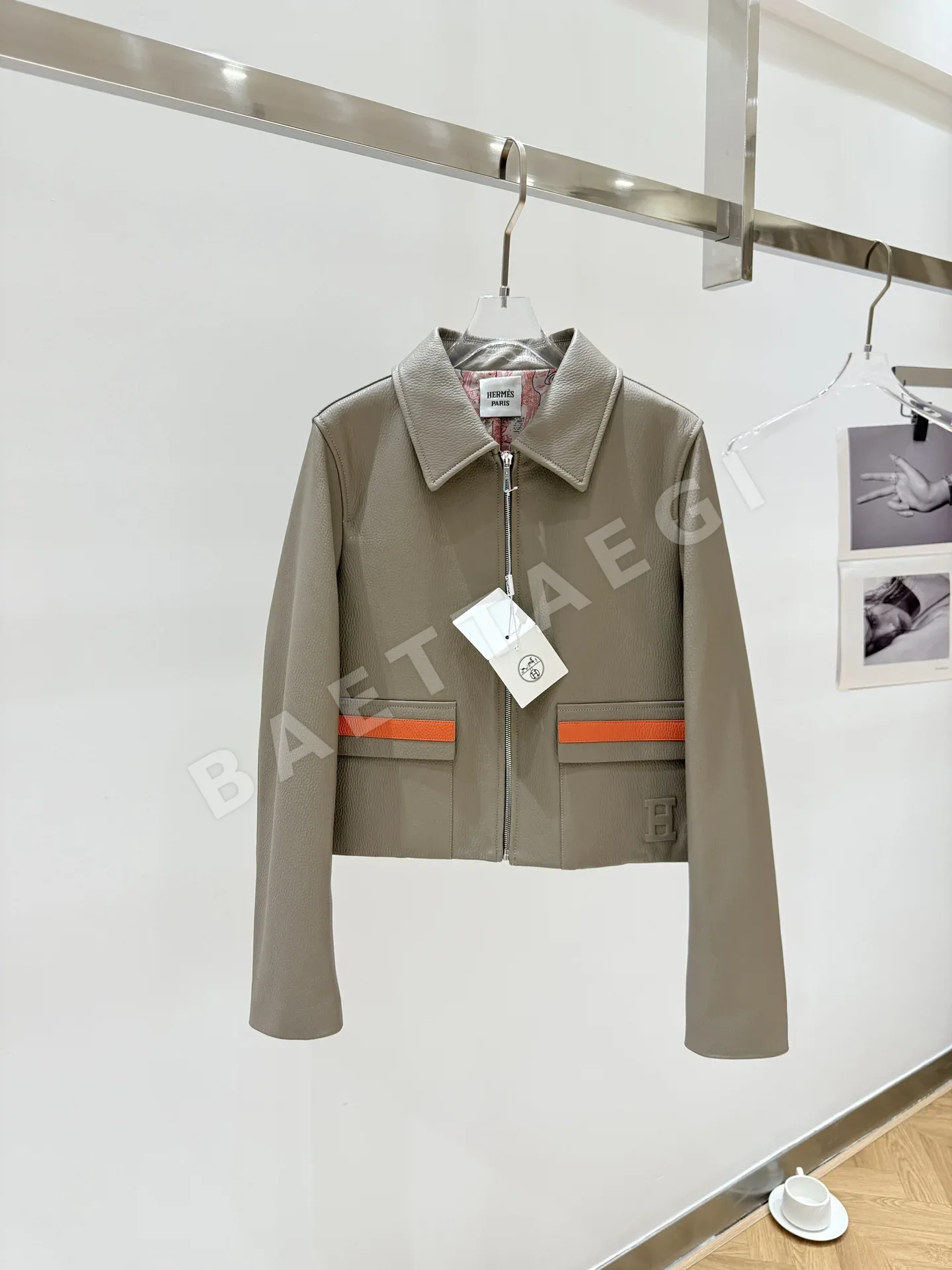 에르메스 라이트치 염소가죽 여성 자켓 164560