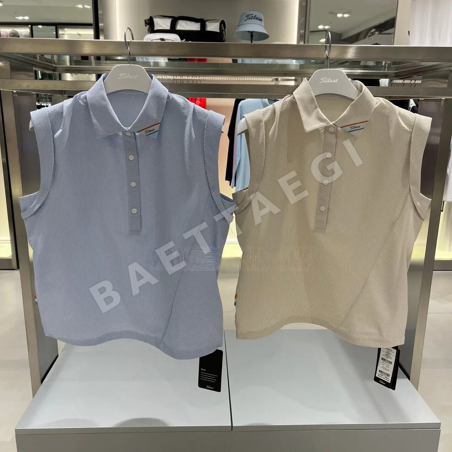 타이틀리스트 여름용 여성 쿨 반팔 톱 세트 반바지 상세 이미지 2