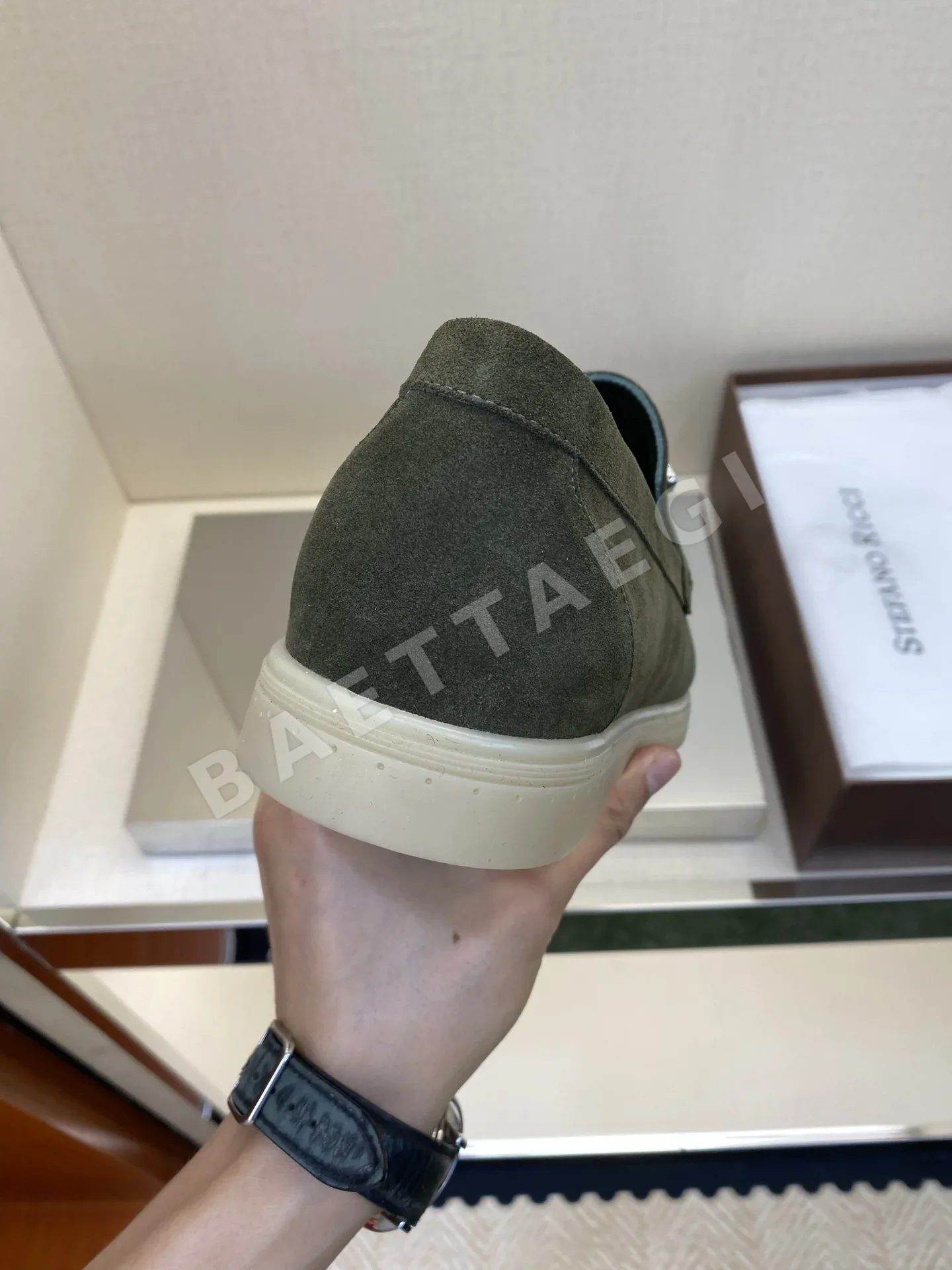 스테파노리치 로퍼 남성 카프스킨 이글 헤드 로고 상세 이미지 7