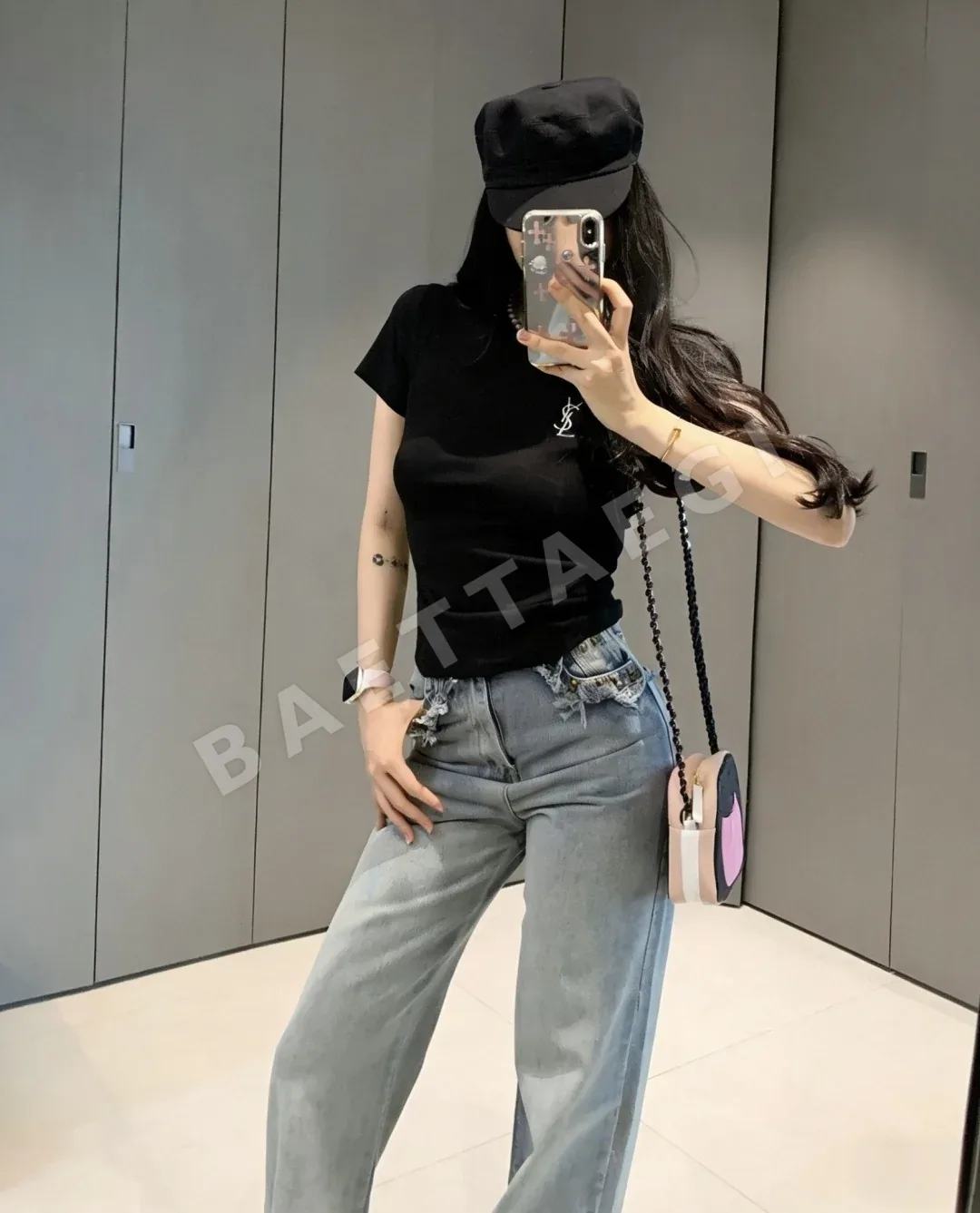 생로랑 여성 반팔 티셔츠 3종 세트 상세 이미지 8