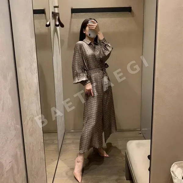 막스마라 마루베리 실크 프린트 여성 원피스 상세 이미지 4