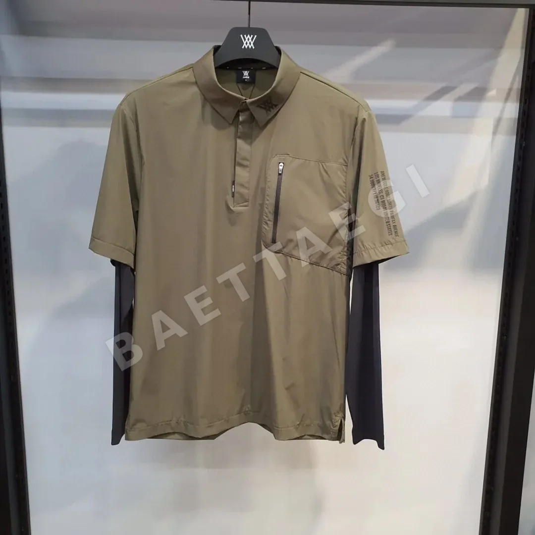 어뉴골프 남성 자외선 차단 긴팔 셔츠 153676