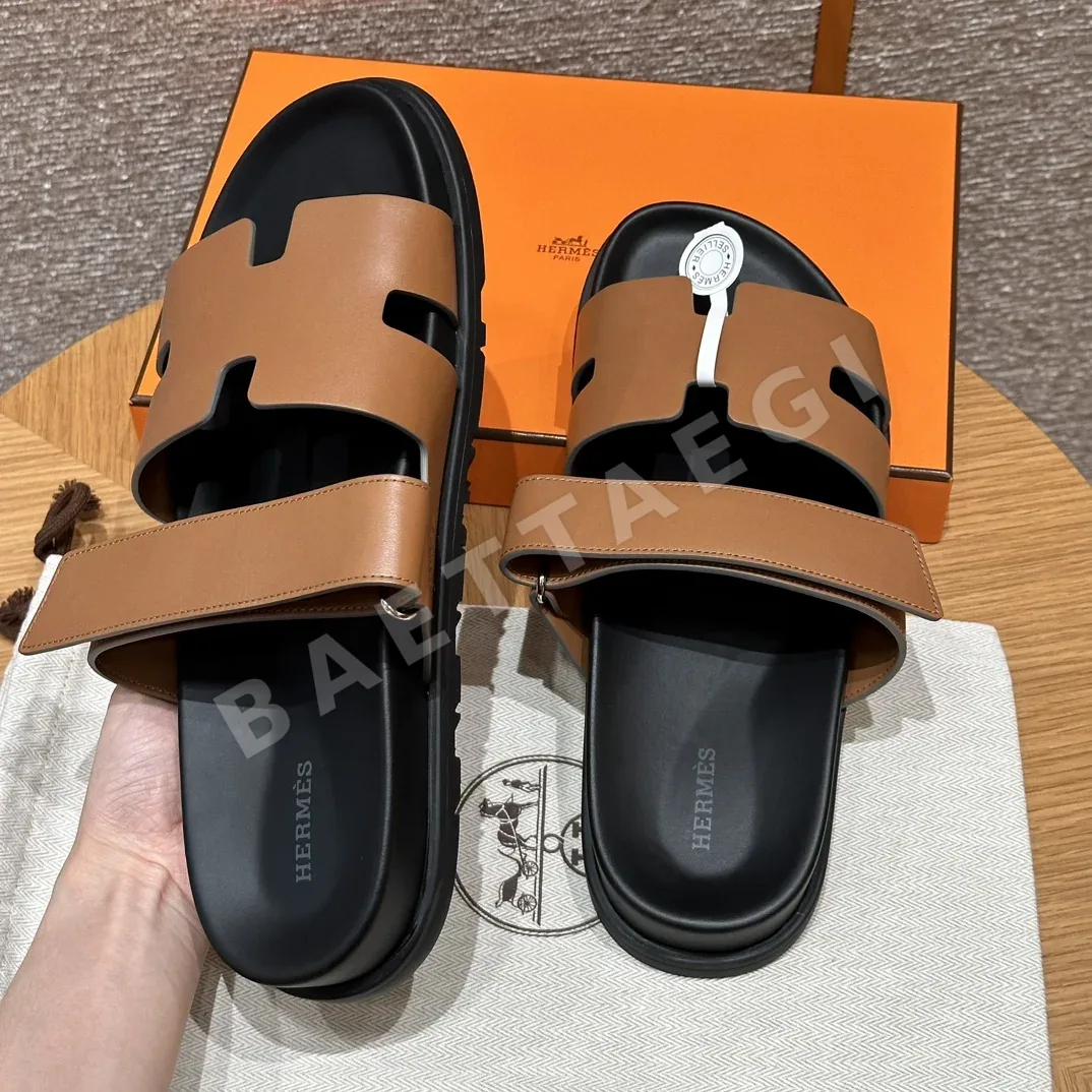 에르메스 시프레 샌들 내추럴 램스킨 앵클 스트랩 상세 이미지 5