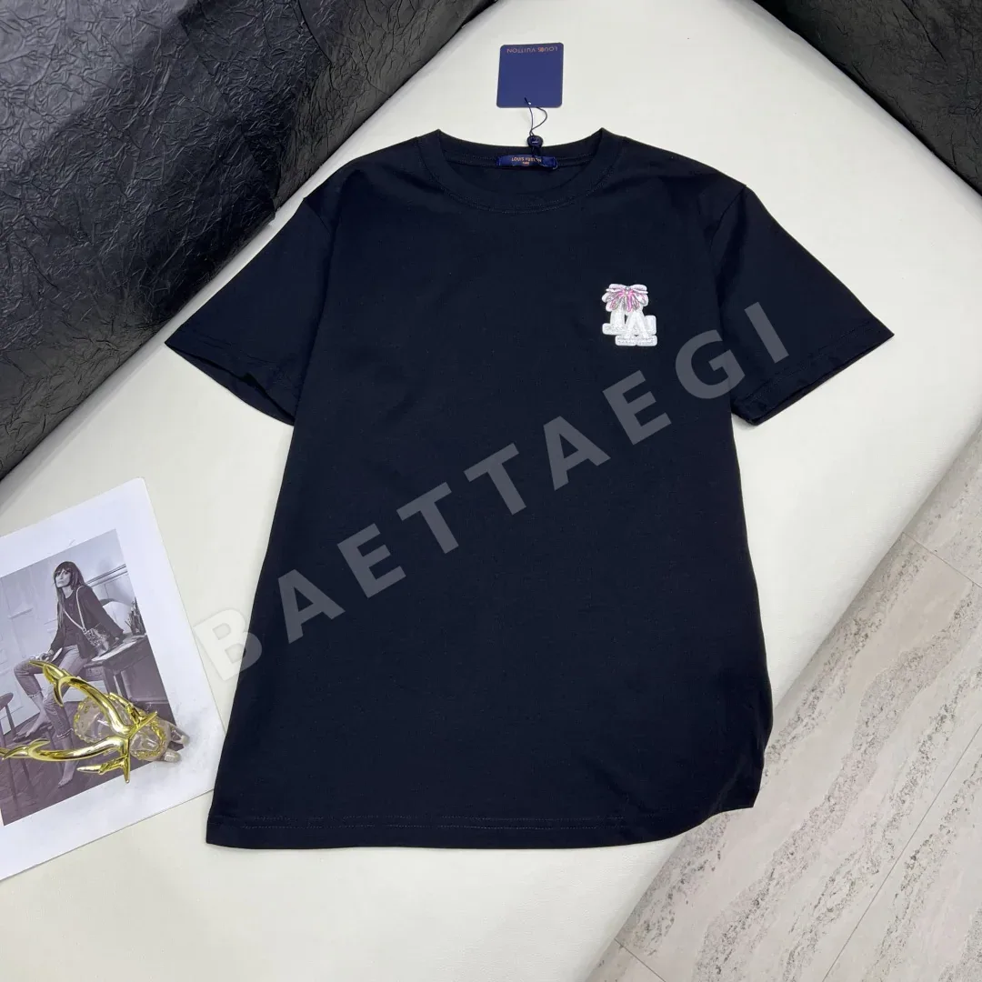 루이비통 크루넥 코튼 반팔 티셔츠 상세 이미지 3