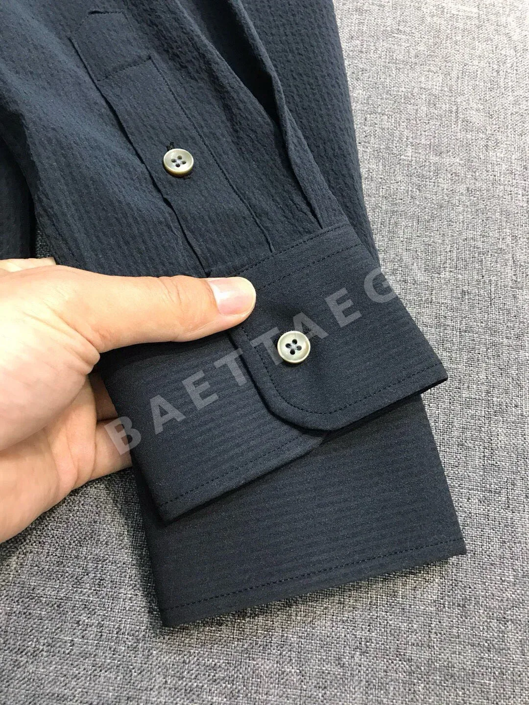 브루넬로쿠치넬리 로고 코튼 긴팔 셔츠 남성 상세 이미지 9