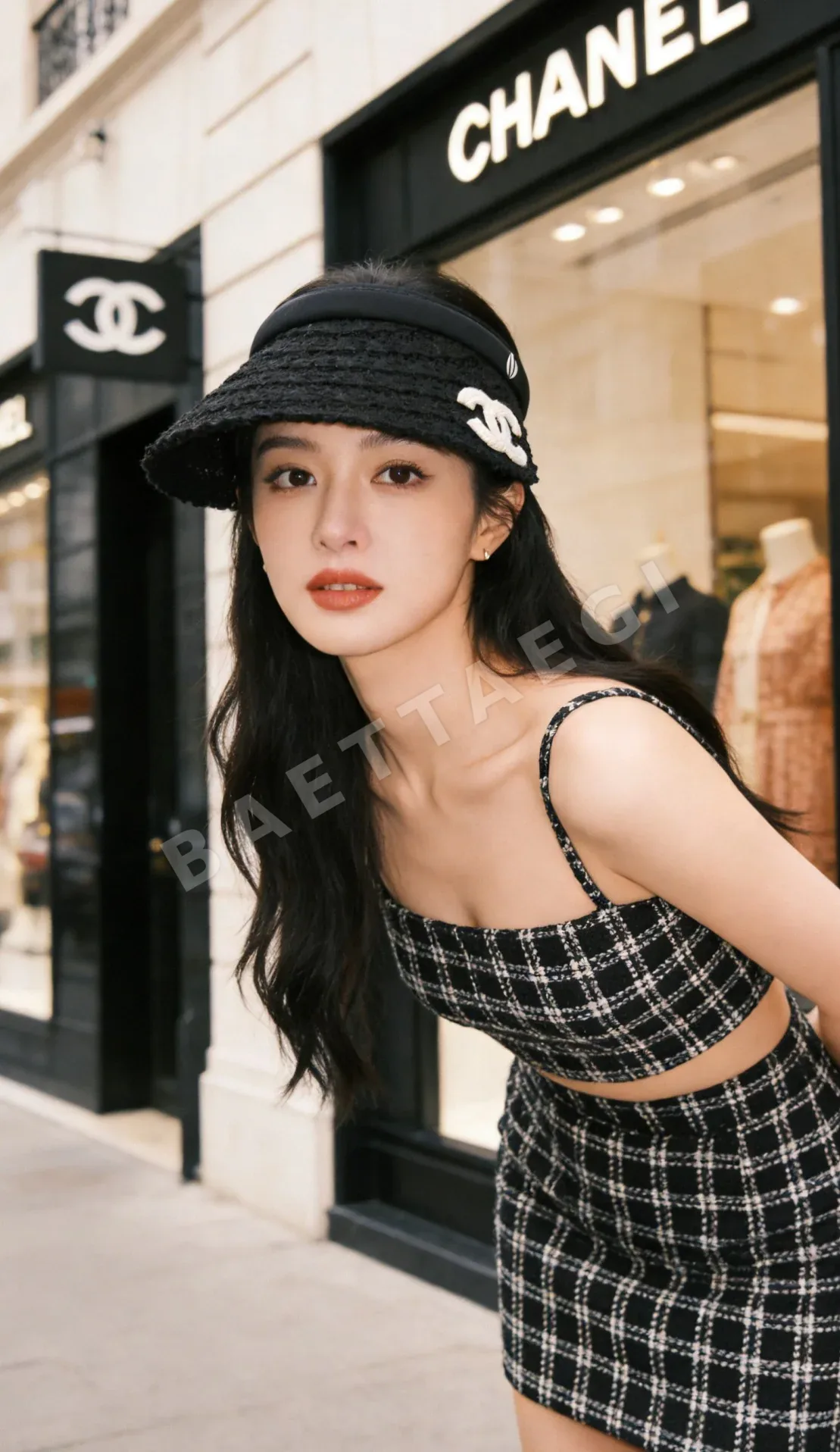 샤넬 비치 리조트 스타일 바이저 모자 상세 이미지 2