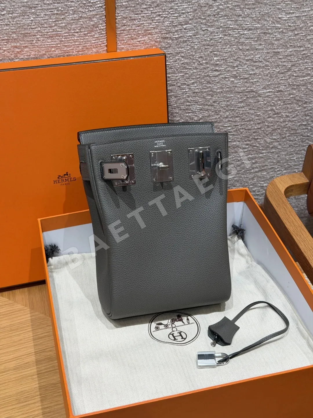 에르메스 토고 가죽 실버 금장 체스트백 상세 이미지 2