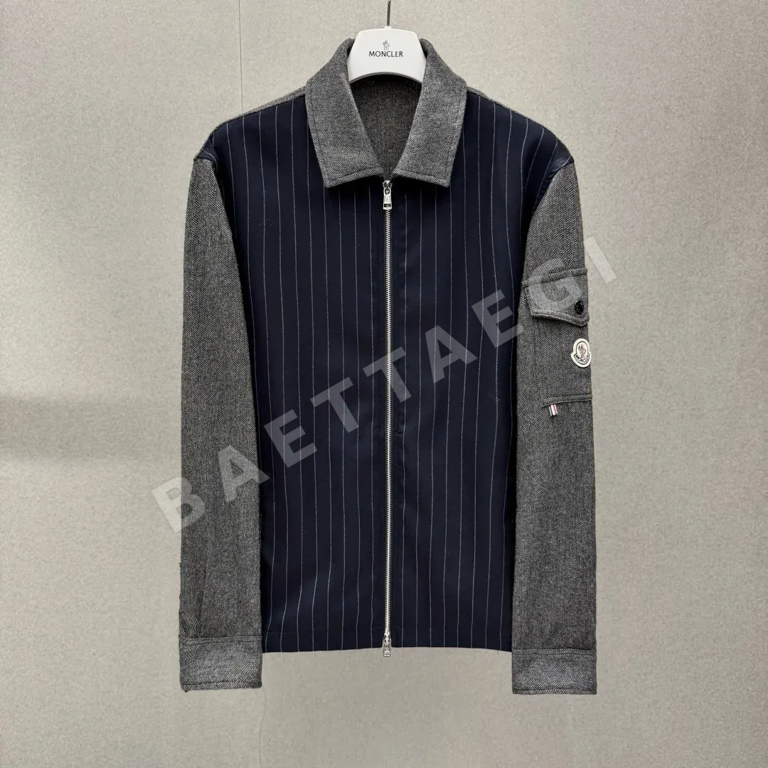 몽클레르 남성 헤링본 울 혼방 자켓 159974