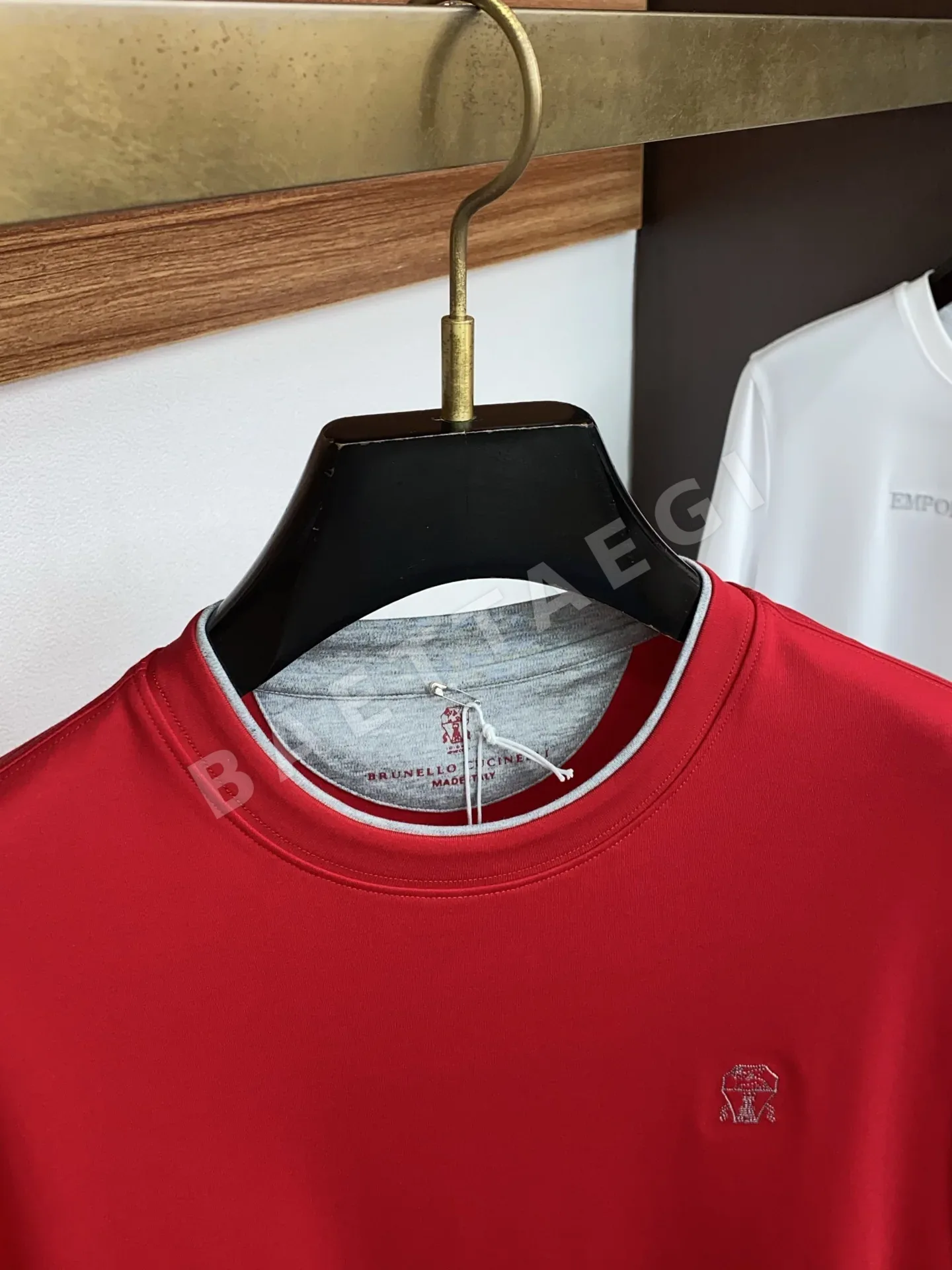 브루넬로쿠치넬리 면 크루넥 반팔 티셔츠 M-3XL 상세 이미지 3