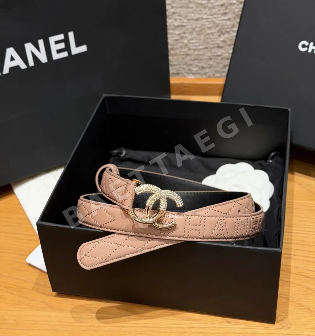 샤넬 퀼팅 램스킨 20mm 벨트 174246