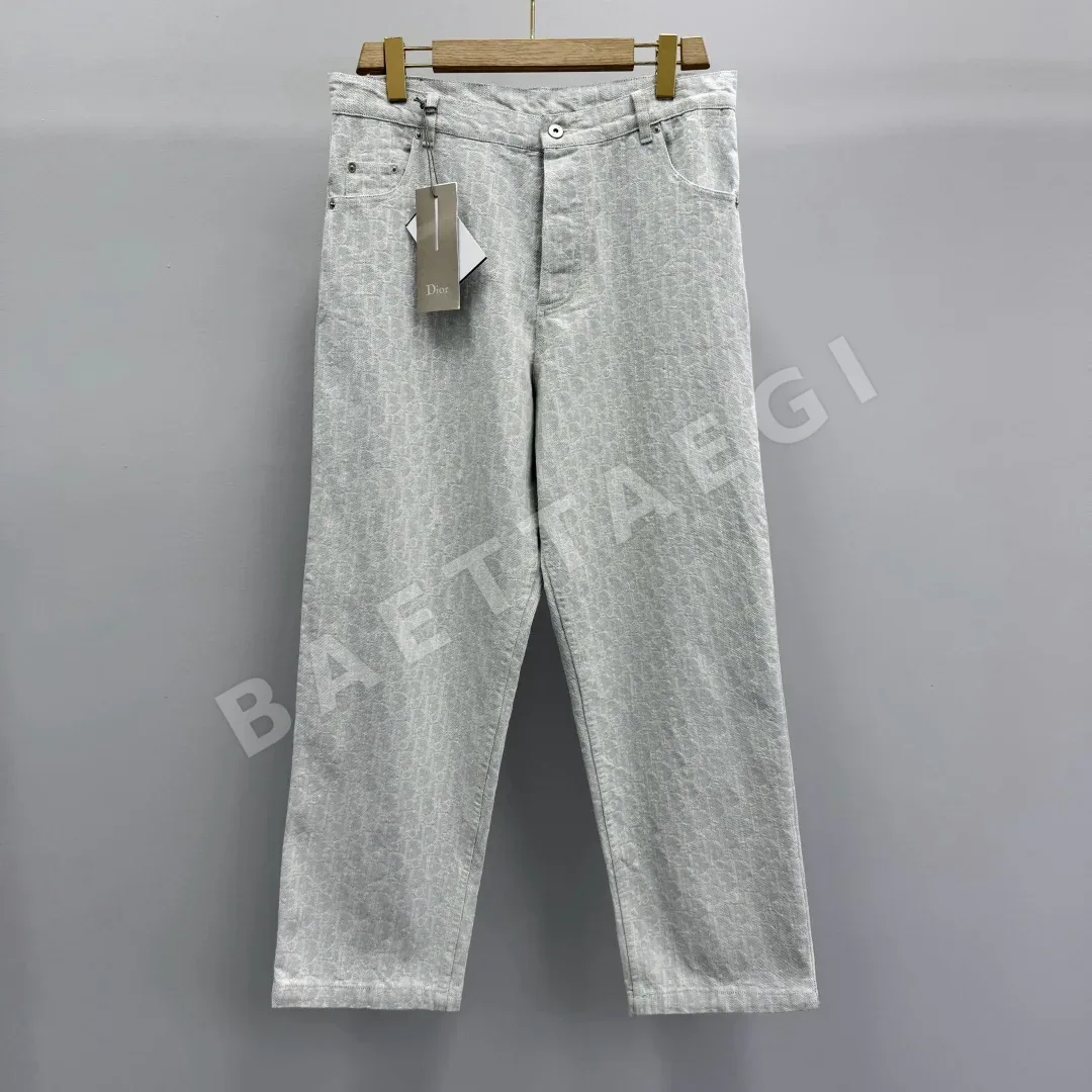 디올 오블리크 와이드 레그 데님 팬츠 159936